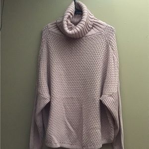 Mauve cowl neck oversized sweater